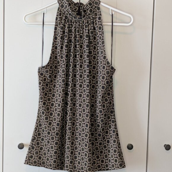 Michael by Michael Kors Retro Geometric Print Halter Top & A-Line Skirt Set - Picture 2 of 5